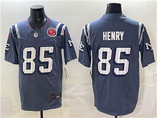New England Patriots #85 Hunter Henry Storm Blue Rivalries Vapor F.U.S.E. Limited Jersey