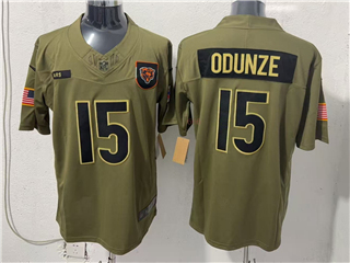 Chicago Bears #15 Rome Odunze Olive 2025 Salute To Service Limited Jersey