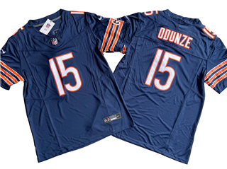 Chicago Bears #15 Rome Odunze Blue Vapor F.U.S.E. Limited Jersey