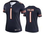 Chicago Bears #1 Justin Fields Women's Blue Vapor Limited Jersey