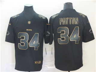 Chicago Bears #34 Walter Payton Black Gold Vapor Limited Jersey