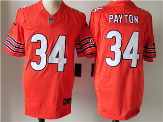 Chicago Bears #34 Walter Payton Orange Vapor F.U.S.E. Limited Jersey
