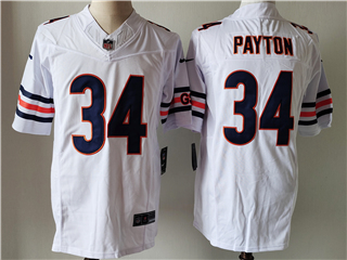 Chicago Bears #34 Walter Payton White Vapor F.U.S.E. Limited Jersey