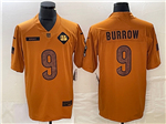 Cincinnati Bengals #9 Joe Burrow 2023 Brown Salute To Service Limited Jersey