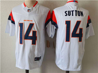 Denver Broncos #14 Courtland Sutton White Vapor F.U.S.E. Limited Jersey