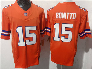 Denver Broncos #15 Nik Bonitto Orange Alternate 1977 Throwback Vapor F.U.S.E. Limited Jersey