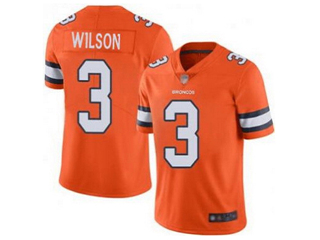 Denver Broncos #3 Russell Wilson Youth Orange Color Rush Limited Jersey