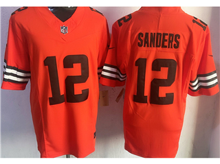 Cleveland Browns #12 Shedeur Sanders Orange Vapor F.U.S.E. Limited Jersey