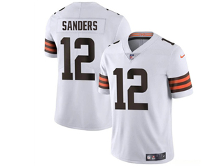 Cleveland Browns #12 Shedeur Sanders White Vapor Limited Jersey