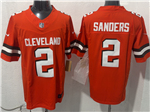 Cleveland Browns #2 Shedeur Sanders Orange Vapor F.U.S.E. Limited Jersey