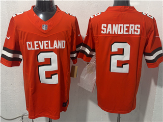 Cleveland Browns #2 Shedeur Sanders Orange Vapor F.U.S.E. Limited Jersey