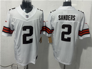 Cleveland Browns #2 Shedeur Sanders White Vapor F.U.S.E. Limited Jersey