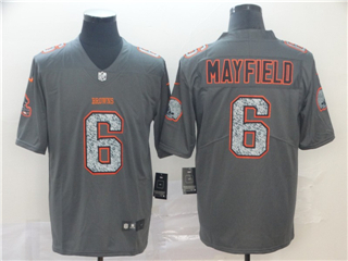 Cleveland Browns #6 Baker Mayfield Gray Camo Limited Jersey