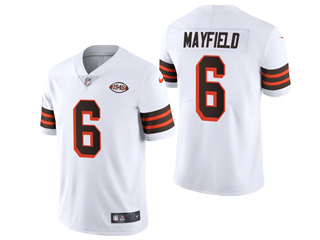 Cleveland Browns #6 Baker Mayfield White 1946 Collection Vapor Limited Jersey