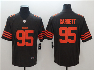 Cleveland Browns #95 Myles Garrett Youth Alternate Brown Vapor Limited Jersey