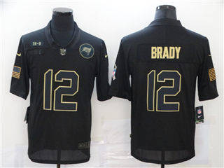 Tampa Bay Buccaneers #12 Tom Brady 2020 Black Salute To Service Limited Jersey