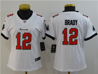 Tampa Bay Buccaneers #12 Tom Brady Women's 2020 White Vapor Limited Jersey