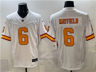 Tampa Bay Buccaneers #6 Baker Mayfield White Throwback Vapor F.U.S.E. Limited Jersey