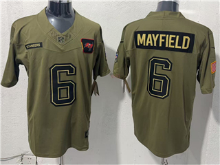 Tampa Bay Buccaneers #6 Baker Mayfield Olive 2025 Salute To Service Limited Jersey