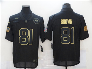 Tampa Bay Buccaneers #81 Antonio Brown 2020 Black Camo Salute To Service Limited Jersey