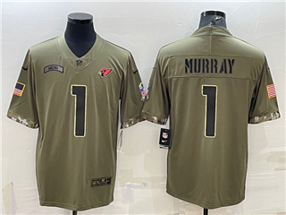 Arizona Cardinals #1 Kyler Murray 2022 Olive Salute To Service Limited Jersey