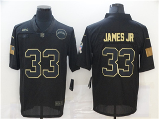 Los Angeles Chargers #33 Derwin James Jr. 2020 Black Salute To Service Limited Jersey