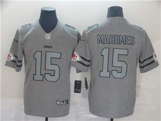 Kansas City Chiefs #15 Patrick Mahomes 2019 Gray Gridiron Gray Limited Jersey