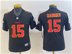 Kansas City Chiefs #15 Patrick Mahomes Youth Black Fashion Limited Jersey