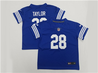 Indianapolis Colts #28 Jonathan Taylor Toddler Blue Vapor Limited Jersey