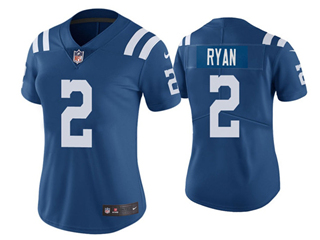 Indianapolis Colts #2 Matt Ryan Women's Blue Vapor Limited Jersey