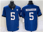 Indianapolis Colts #5 Anthony Richardson Indiana Nights Blue Vapor F.U.S.E. Limited Jersey