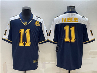 Dallas Cowboys #11 Micah Parsons Thanksgiving Black Gold Vapor Limited Jersey