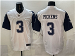Dallas Cowboys #3 George Pickens Alternate White Vapor F.U.S.E. Limited Jersey