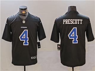 Dallas Cowboys #4 Dak Prescott Black Fashion Limited Jersey