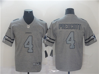 Dallas Cowboys #4 Dak Prescott 2019 Gray Gridiron Gray Limited Jersey