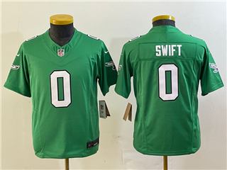 Philadelphia Eagles #0 D'Andre Swift Youth Kelly Green Vapor F.U.S.E. Limited Jersey
