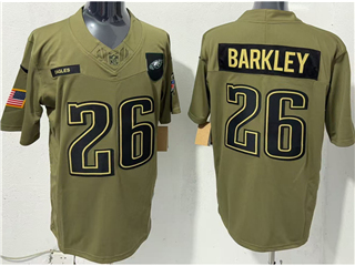 Philadelphia Eagles #26 Saquon Barkley Olive 2025 Salute To Service Limited Jersey