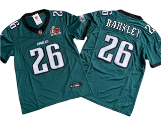 Philadelphia Eagles #26 Saquon Barkley Green Super Bowl LIX F.U.S.E. Limited Jersey