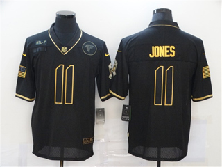 Atlanta Falcons #11 Julio Jones 2020 Black Gold Salute To Service Limited Jersey