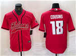 Atlanta Falcons #18 Kirk Cousins Red Baseball Cool Base Jersey