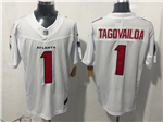 Atlanta Falcons #1 Tua Tagovailoa 2026 White Vapor F.U.S.E. Limited Jersey