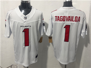 Atlanta Falcons #1 Tua Tagovailoa 2026 White Vapor F.U.S.E. Limited Jersey