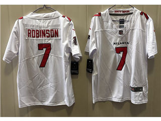 Atlanta Falcons #7 Bijan Robinson Youth 2026 White Vapor Limited Jersey