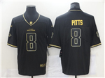 Atlanta Falcons #8 Kyle Pitts Black Gold Vapor Limited Jersey