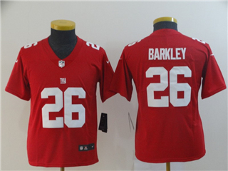 New York Giants #26 Saquon Barkley Youth Red Inverted Limited Jersey