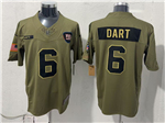 New York Giants #6 Jaxson Dart Olive 2025 Salute To Service Limited Jersey