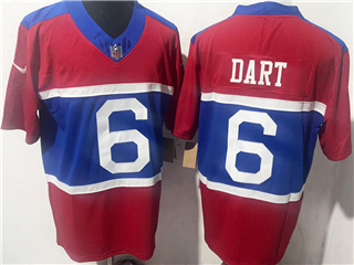 New York Giants #6 Jaxson Dart Red Alternate Vapor F.U.S.E. Limited Jersey