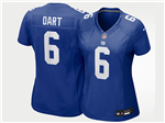 New York Giants #6 Jaxson Dart Women's Blue Vapor Limited Jersey