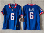 New York Giants #6 Jaxson Dart Youth Royal Classic Vapor F.U.S.E. Limited Jersey