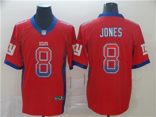 New York Giants #8 Daniel Jones Red Drift Fashion Limited Jersey